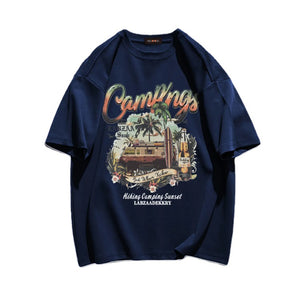 Vintage Landscape Print T-shirt