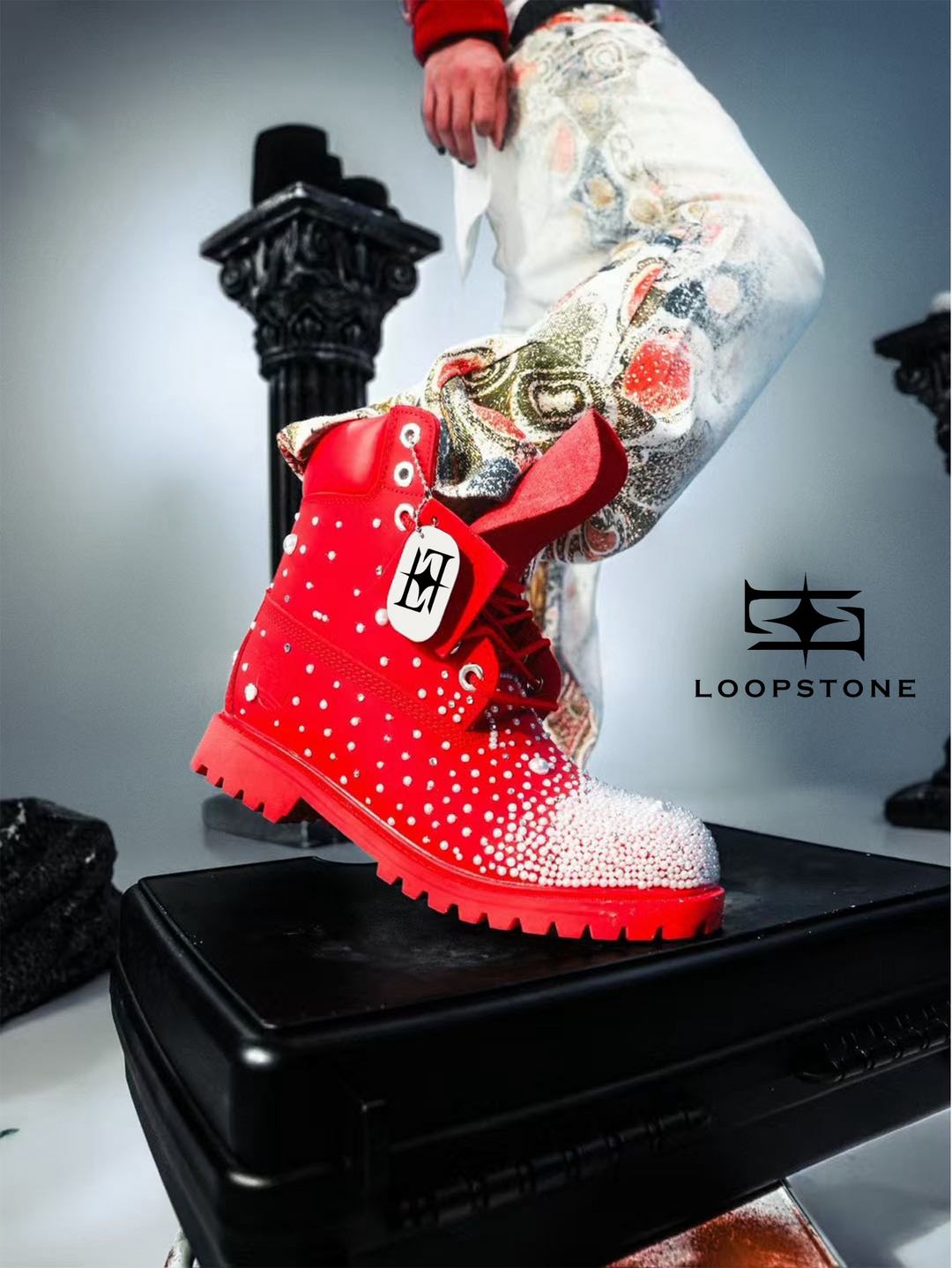 LoopStone Luxury Scarlet Night Crystal Boots - KOC Project