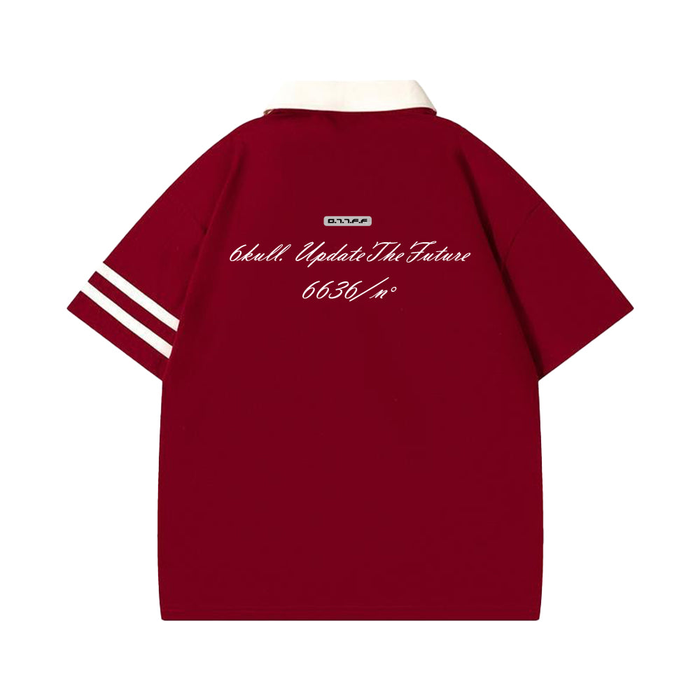 6Kull Retro Brand Logo Polo Shirt