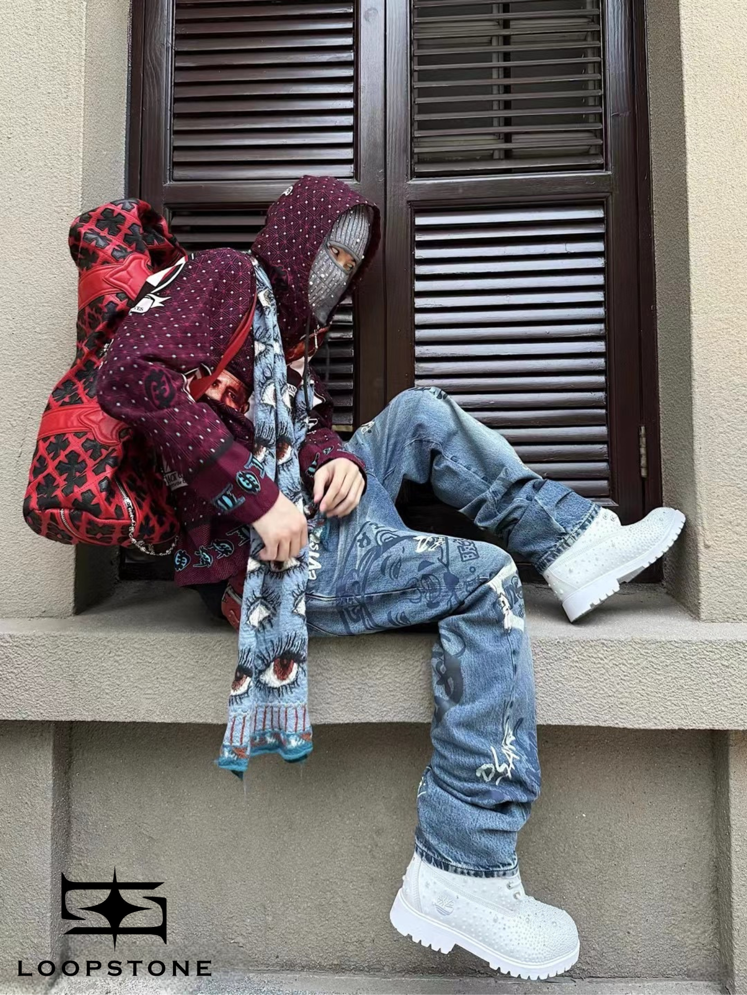 LoopStone Luxury Scarlet Night Crystal Boots - KOC Project