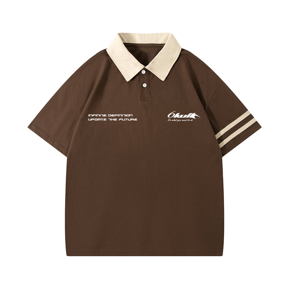 6Kull Retro Brand Logo Polo Shirt