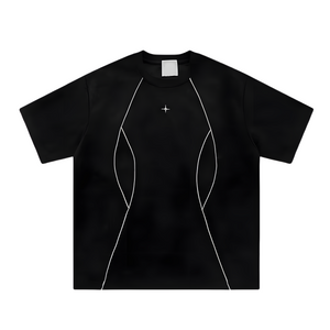 Retro Reflective Strip Star Suede T-shirt