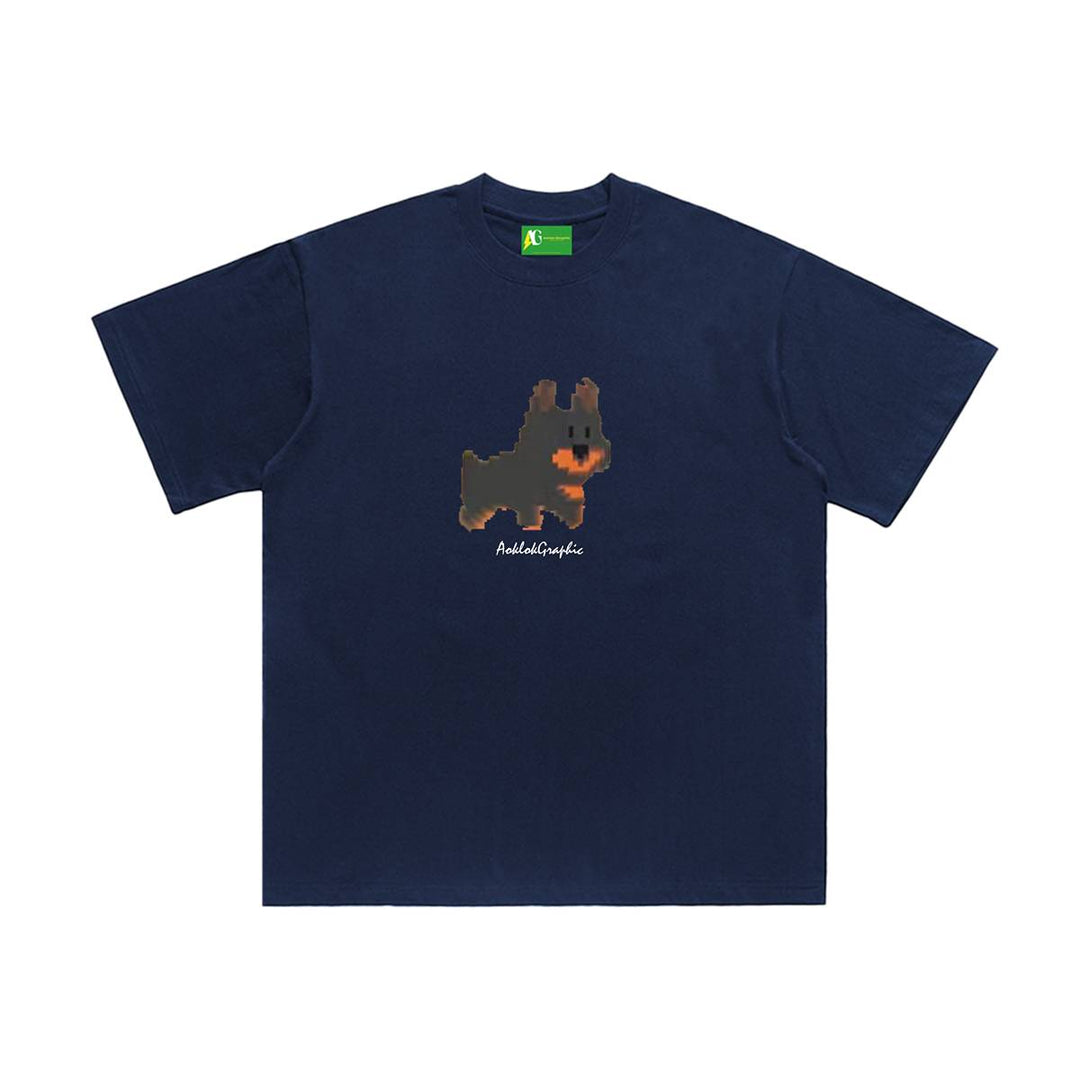 AG Cartoon Animal Pixel Dog T-Shirt