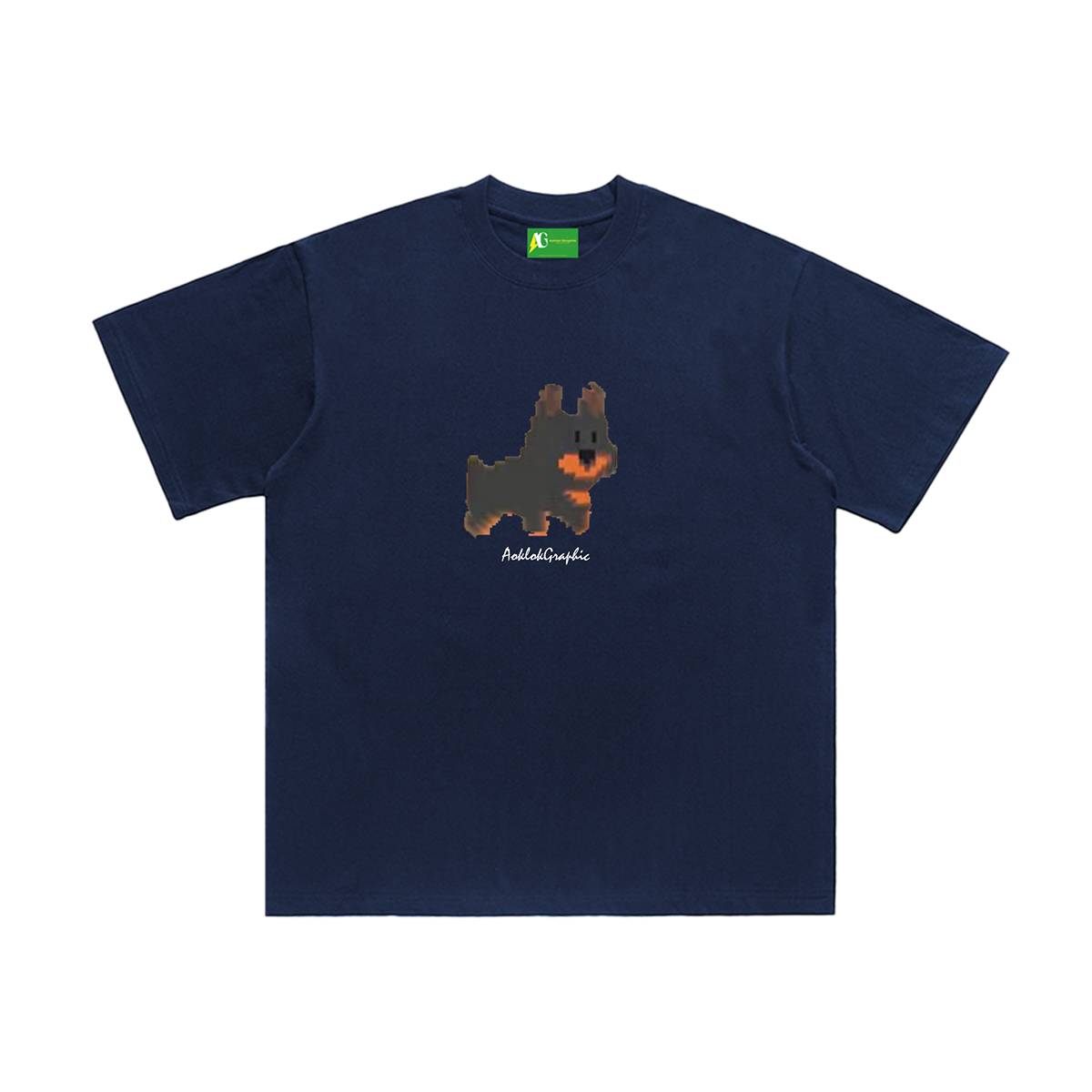 AG Cartoon Animal Pixel Dog T-Shirt