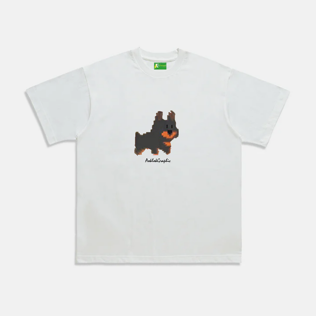 AG Cartoon Animal Pixel Dog T-Shirt