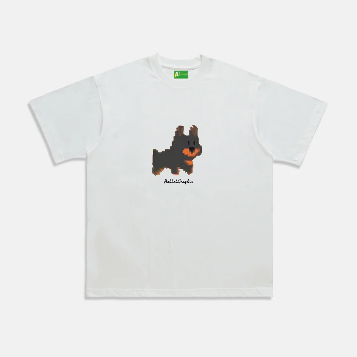 AG Cartoon Animal Pixel Dog T-Shirt