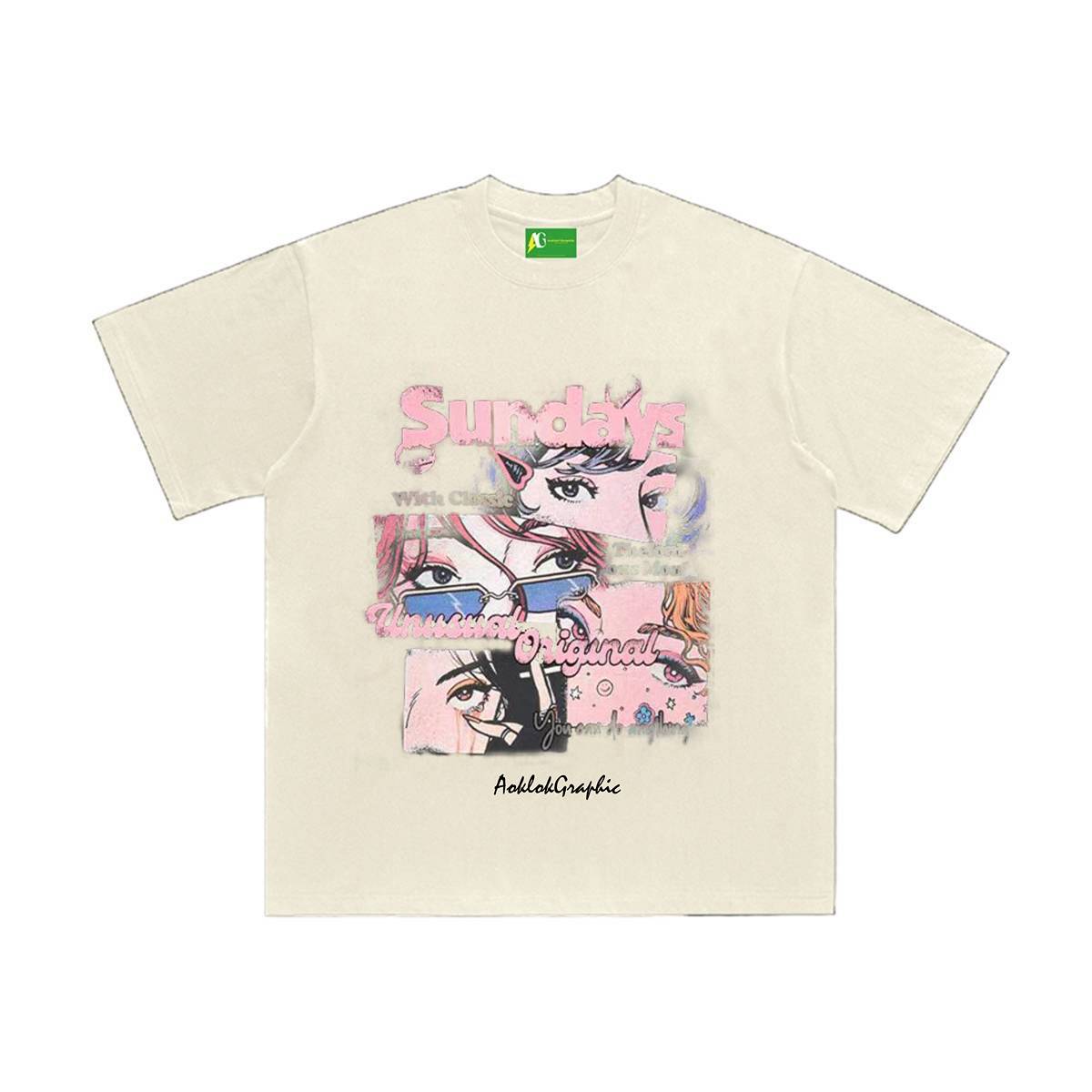 AG  Original Street Anime Style  Heroine Of The Story T-Shirt