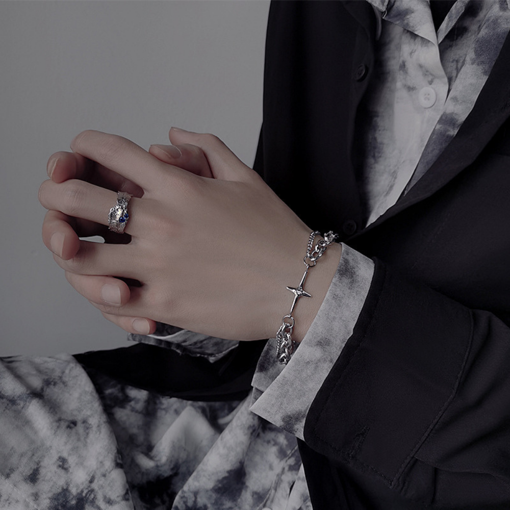 Cross Star-studded Bracelet