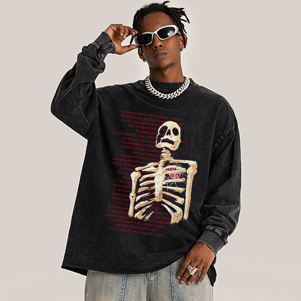 American Bold Skull Graphic Sweatshirt