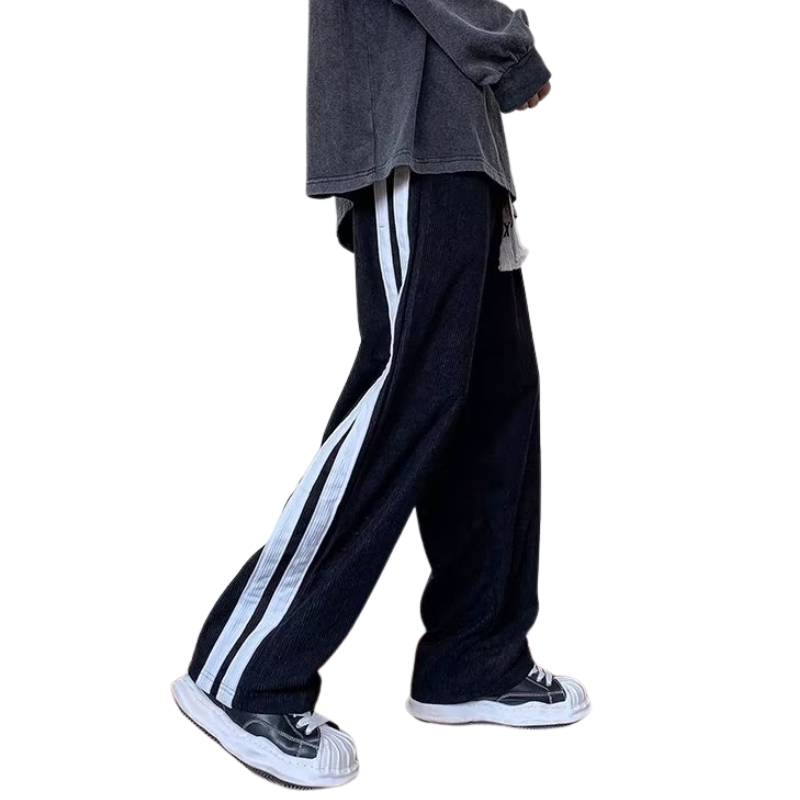 Loose Stripe Straight Sweatpants