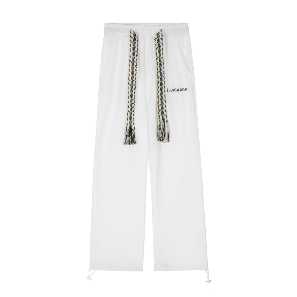 Retro solid color drawstring Sweatpants