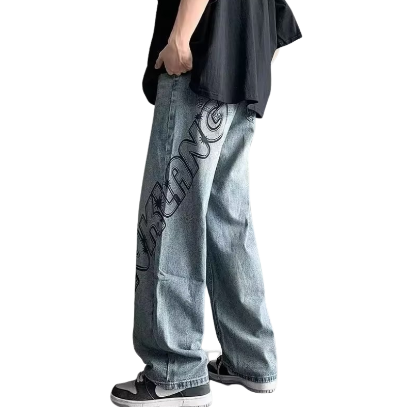 Vintage Letter High Rise Jeans