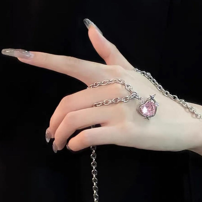 Crystal Heart Pendant Necklace