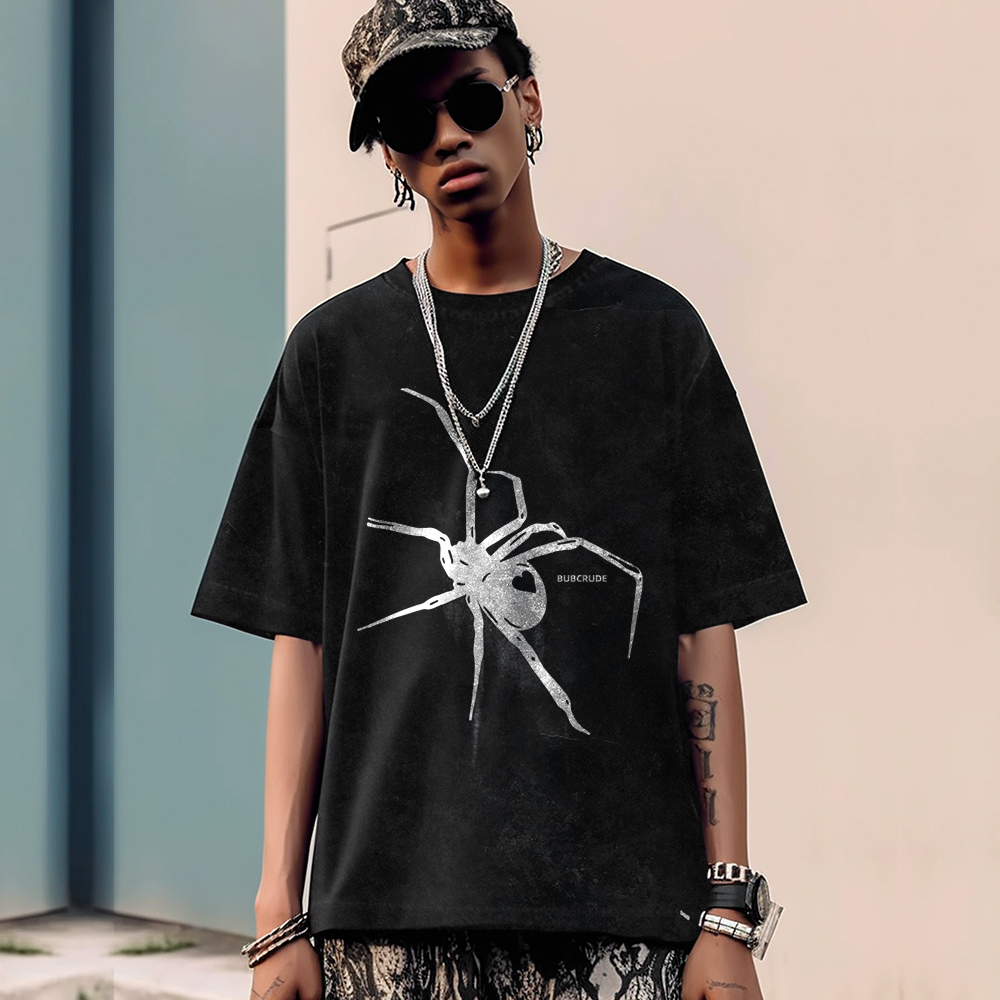 Simple Spider Print T-Shirt