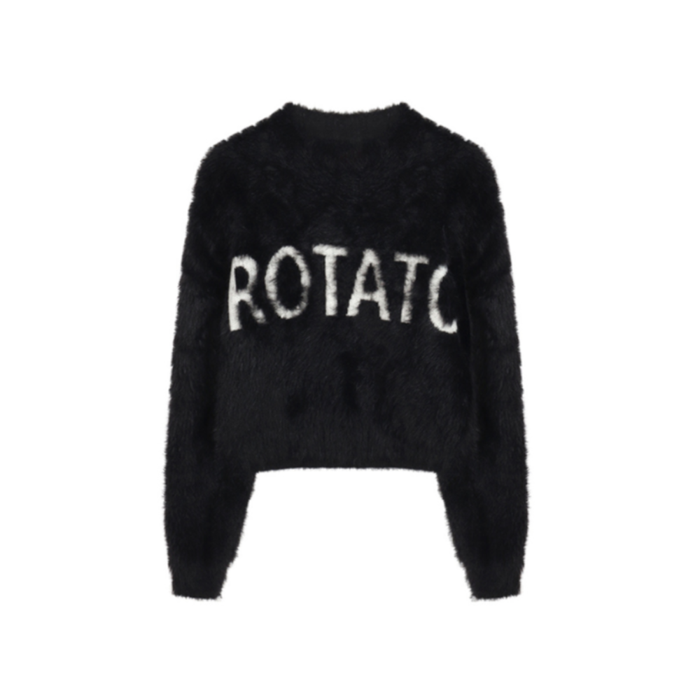 Women's Solid Color Mink Sweater