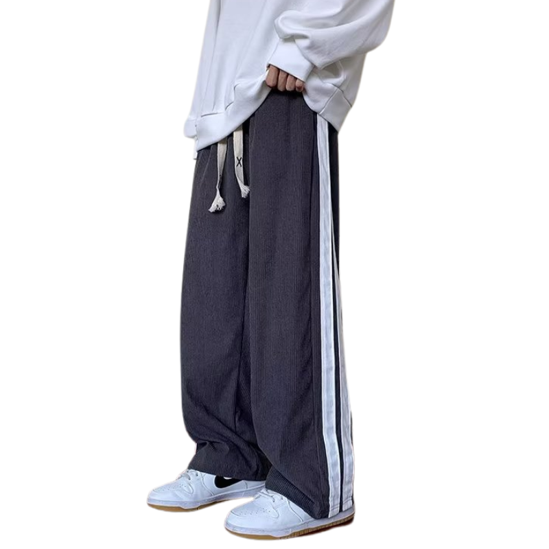 Loose Stripe Straight Sweatpants