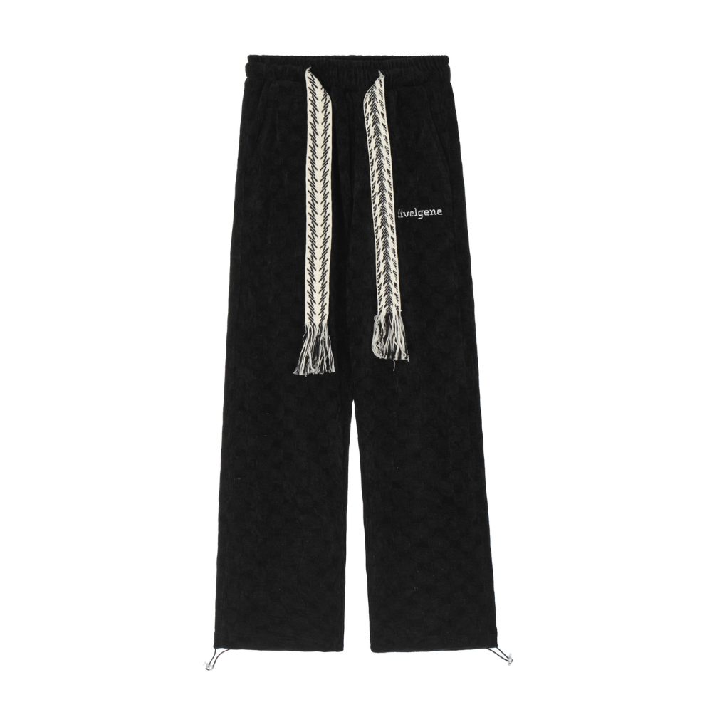 Retro solid color drawstring Sweatpants