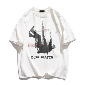 Street Fall Silhouette Cotton T-shirt