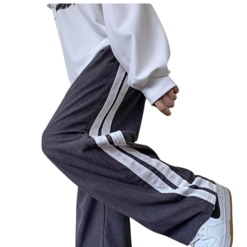 Loose Stripe Straight Sweatpants