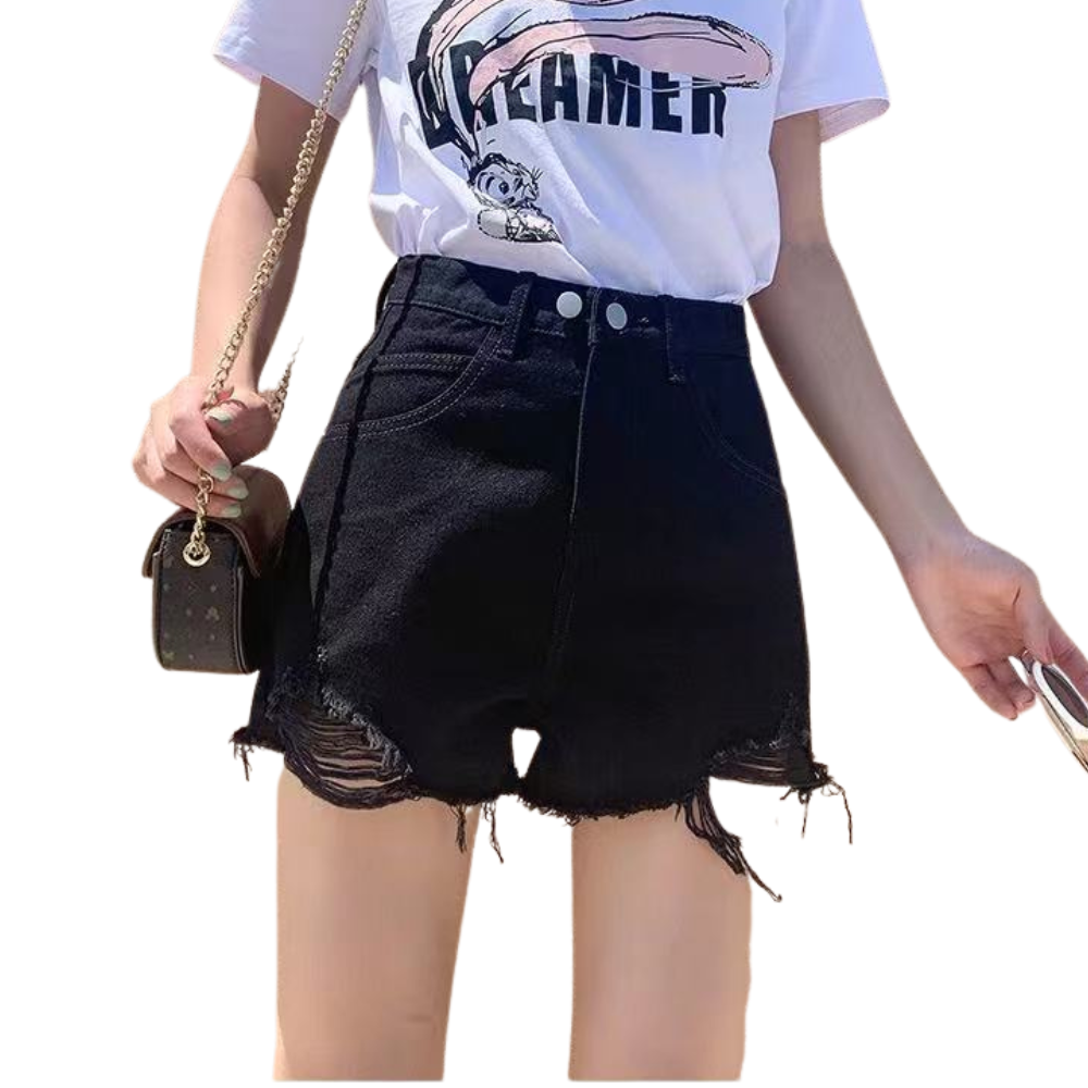 Women's Casual Holes Shorts