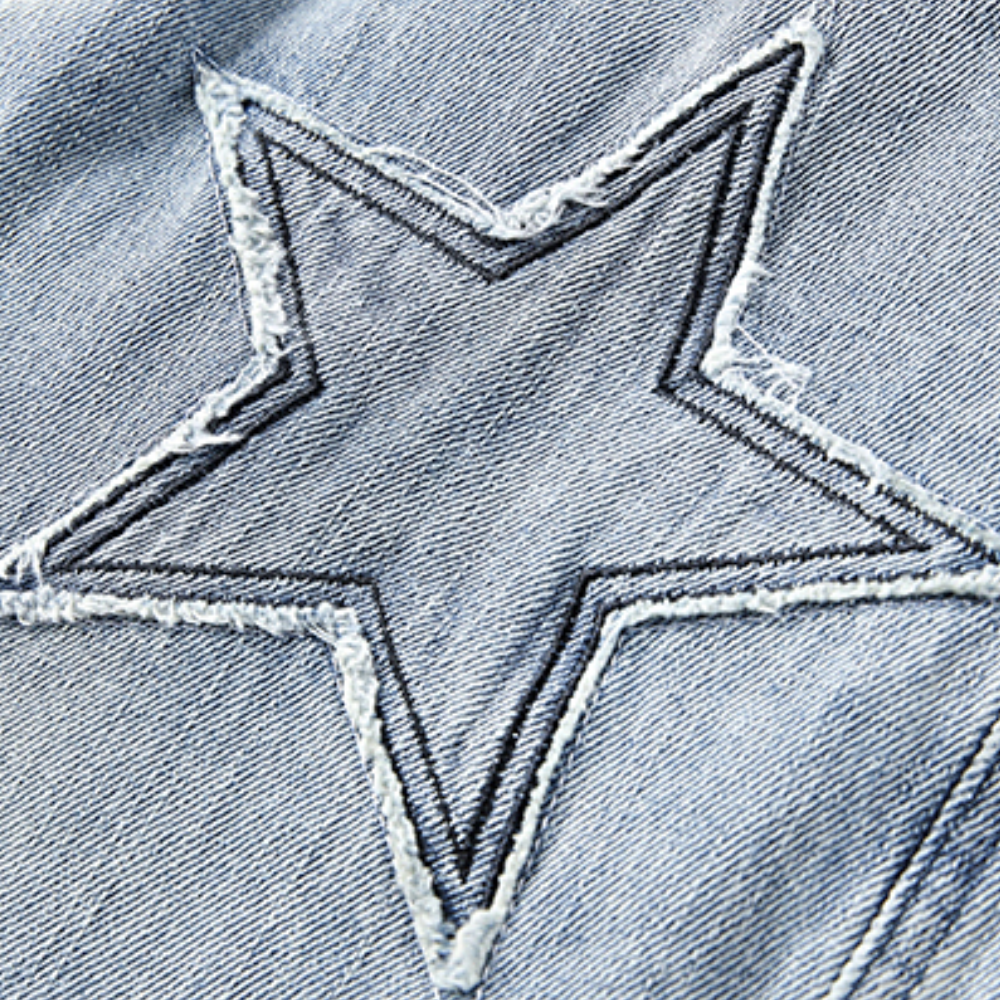 Urban Star Patchwork Straight Leg Jeans