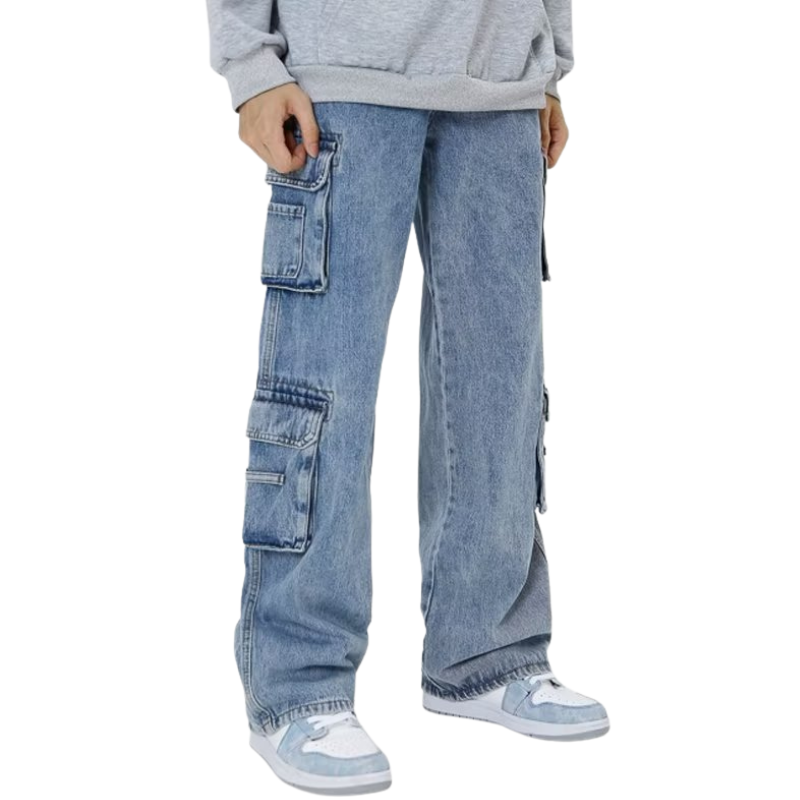 Urban Multi-Pocket Straight Leg Cargo Jeans – AokLok (Kclot)