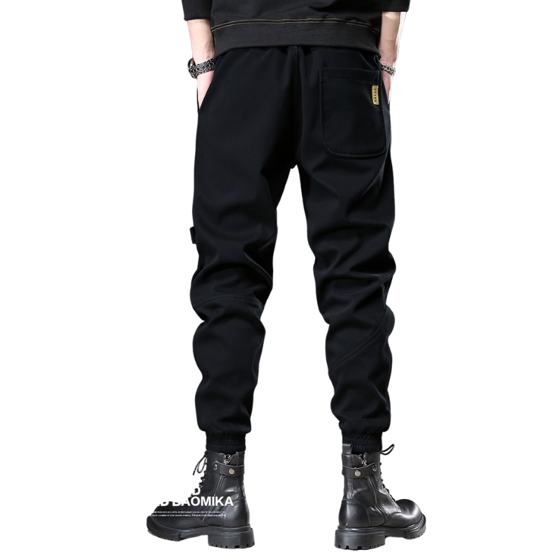 Solid Color Patchwork Cargo Pants