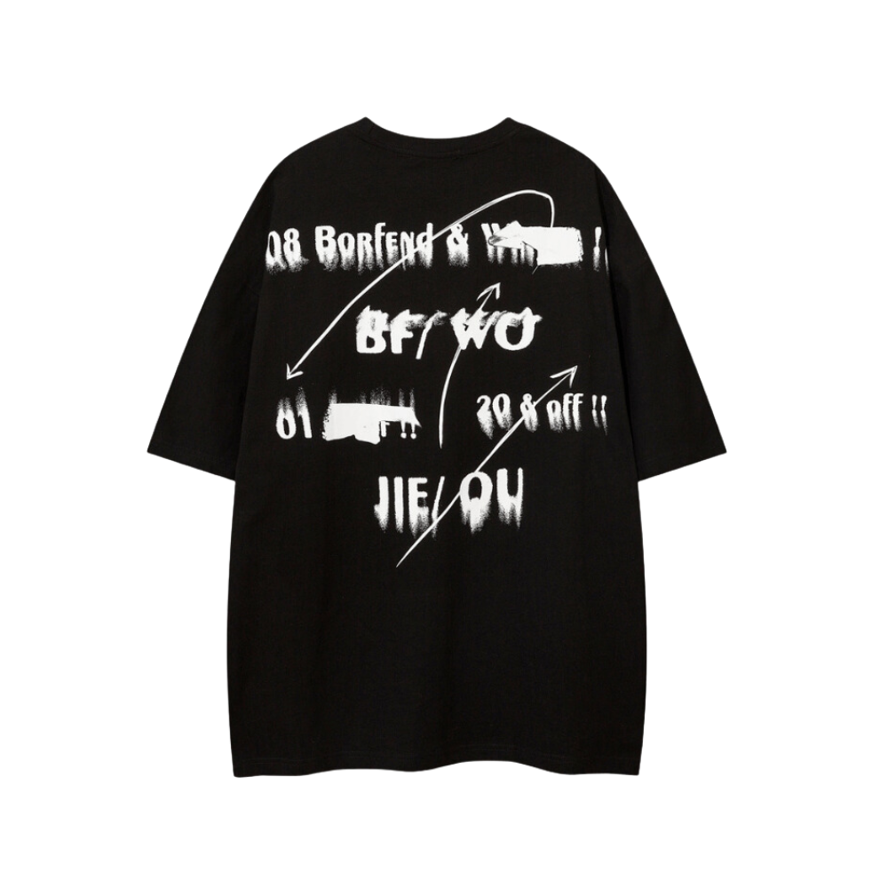 Bold Abstract Graphic Oversize T-Shirt