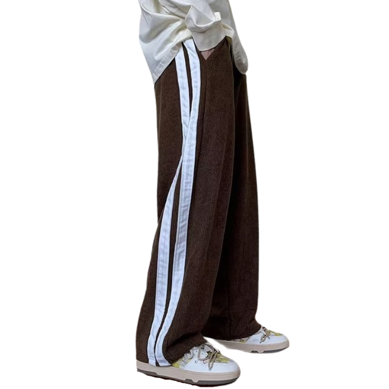Loose Stripe Straight Sweatpants