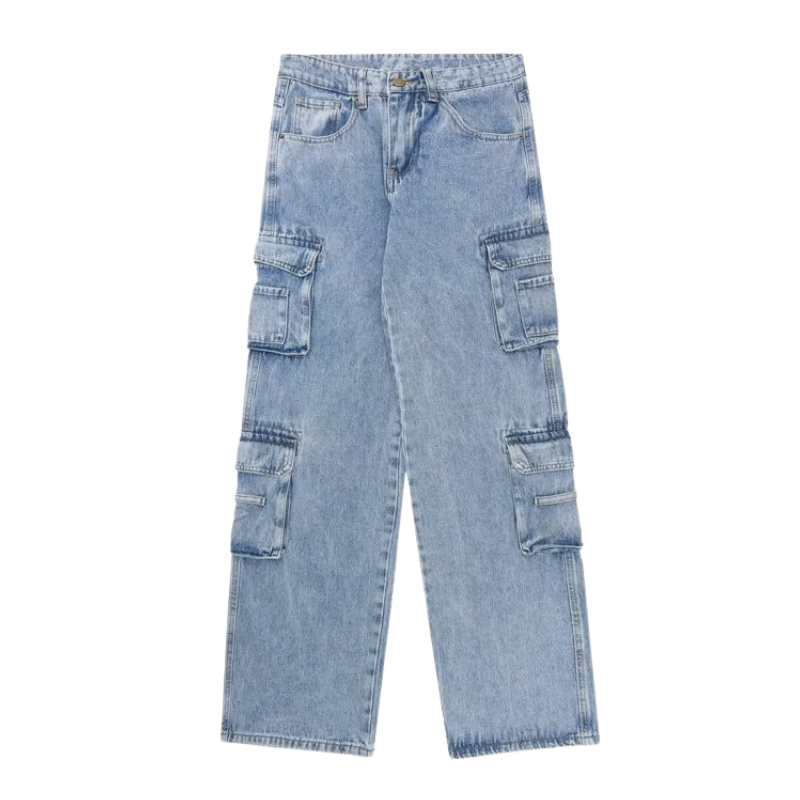 Urban Multi-Pocket Straight Leg Cargo Jeans – AokLok (Kclot)