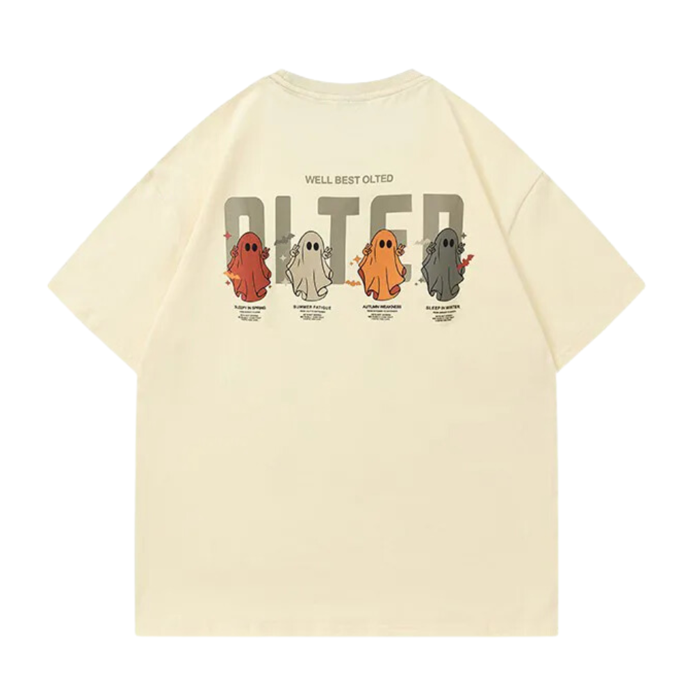 Cartoon Color Ghost Graphic T-shirt