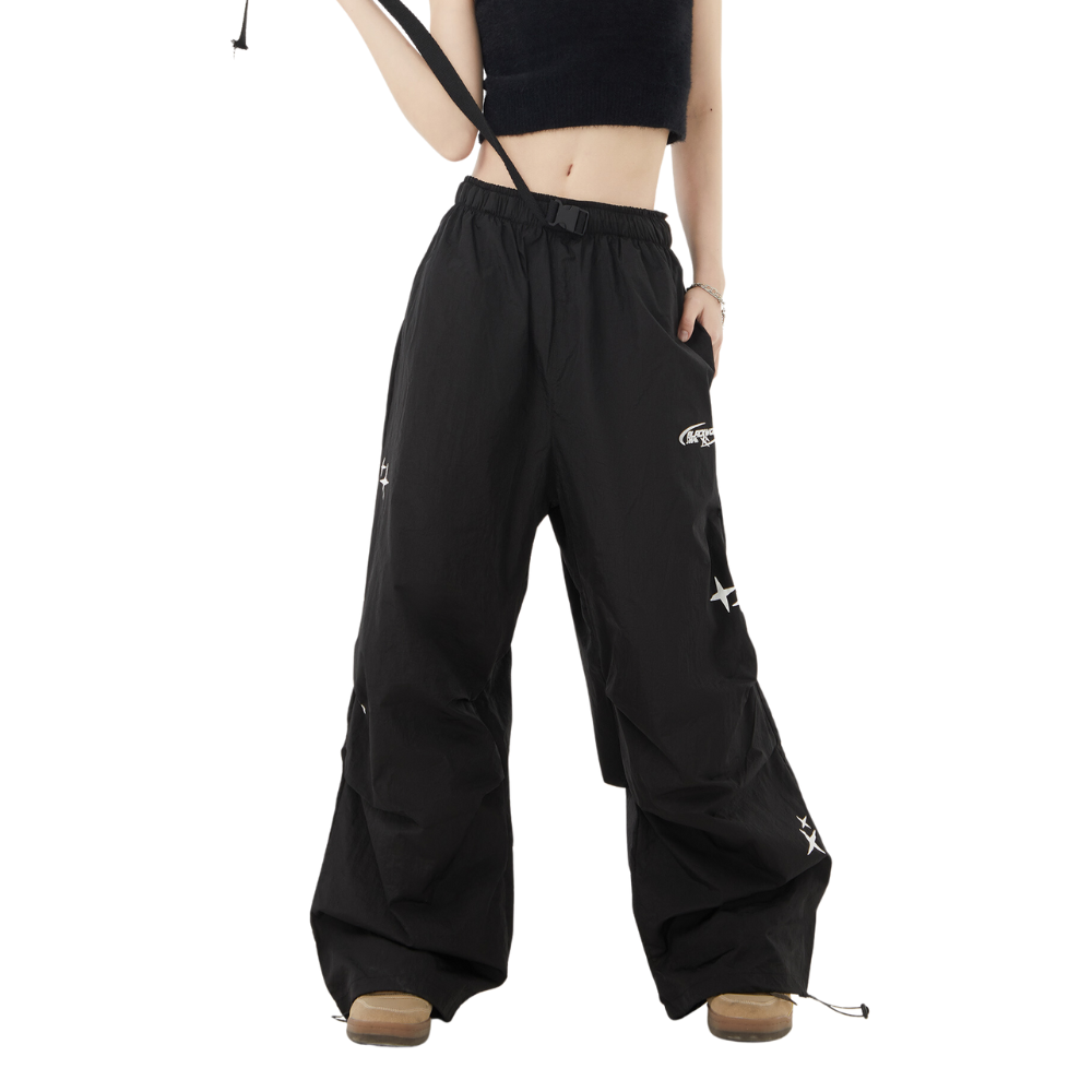 Trendy Solid Color Baggy Sweatpants
