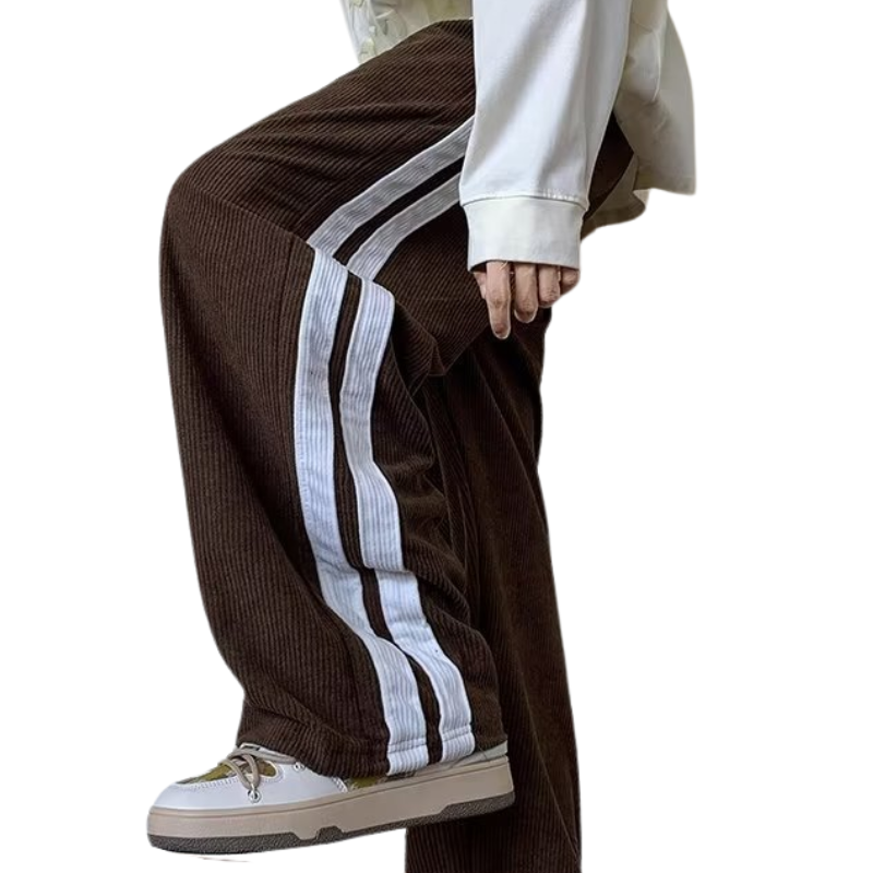 Loose Stripe Straight Sweatpants