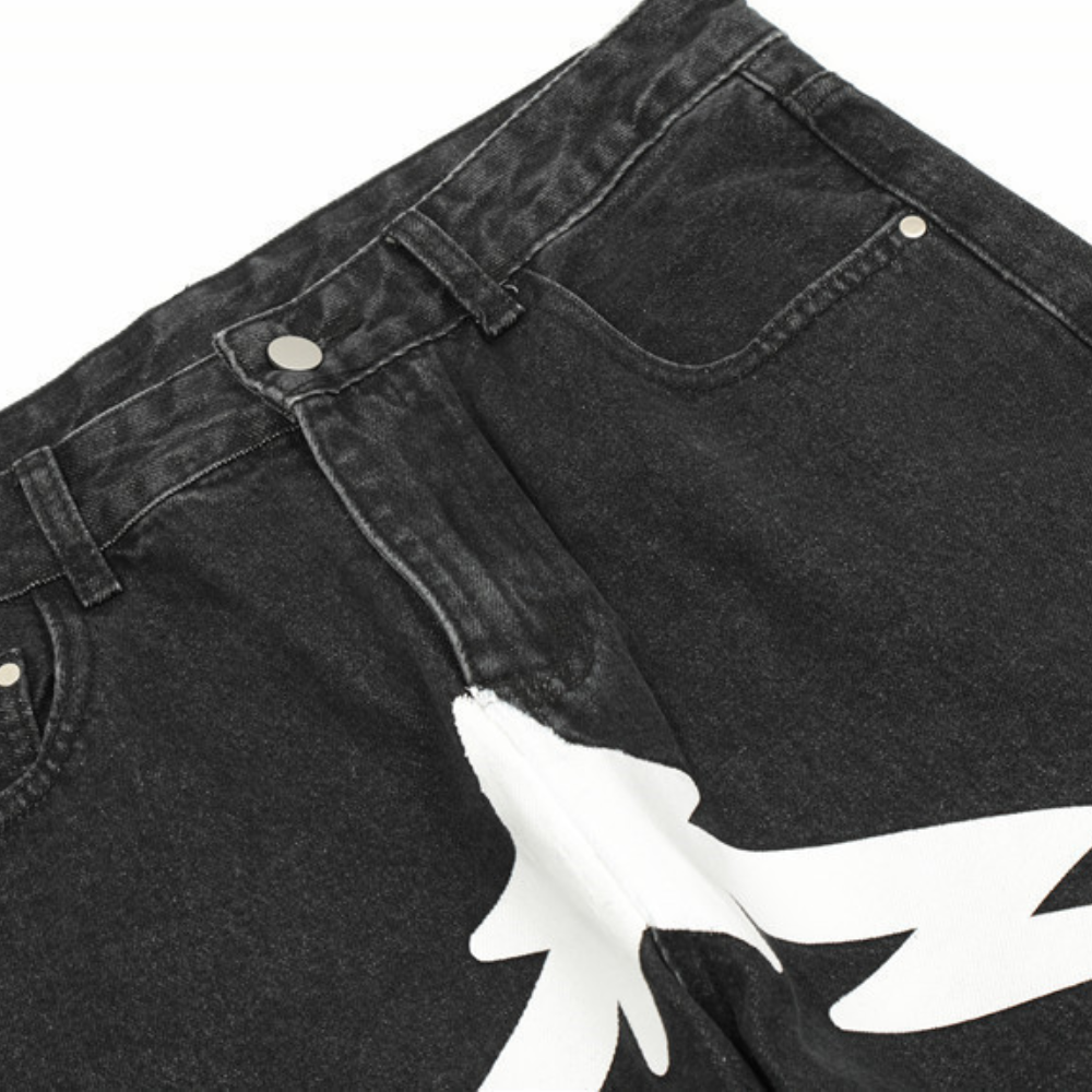 Urban Street Lightning Graphic Jeans