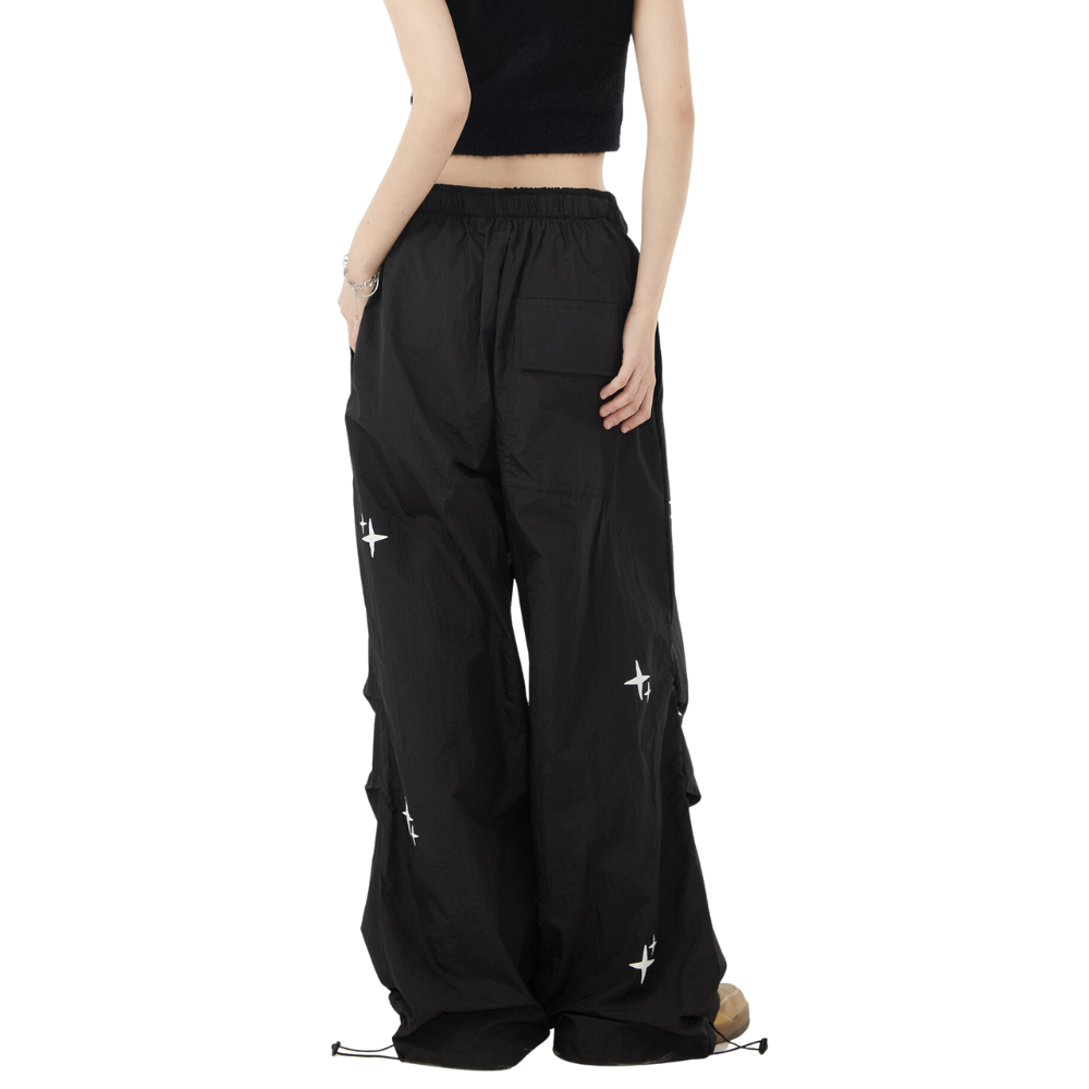 Trendy Solid Color Baggy Sweatpants
