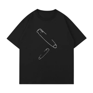 Minimalist Solid Pin Print T-Shirt