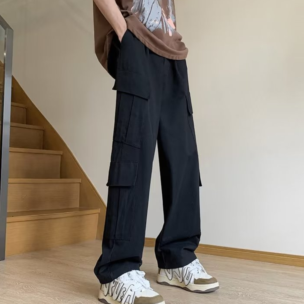 Simple Multi-Pocket Cargo Pants