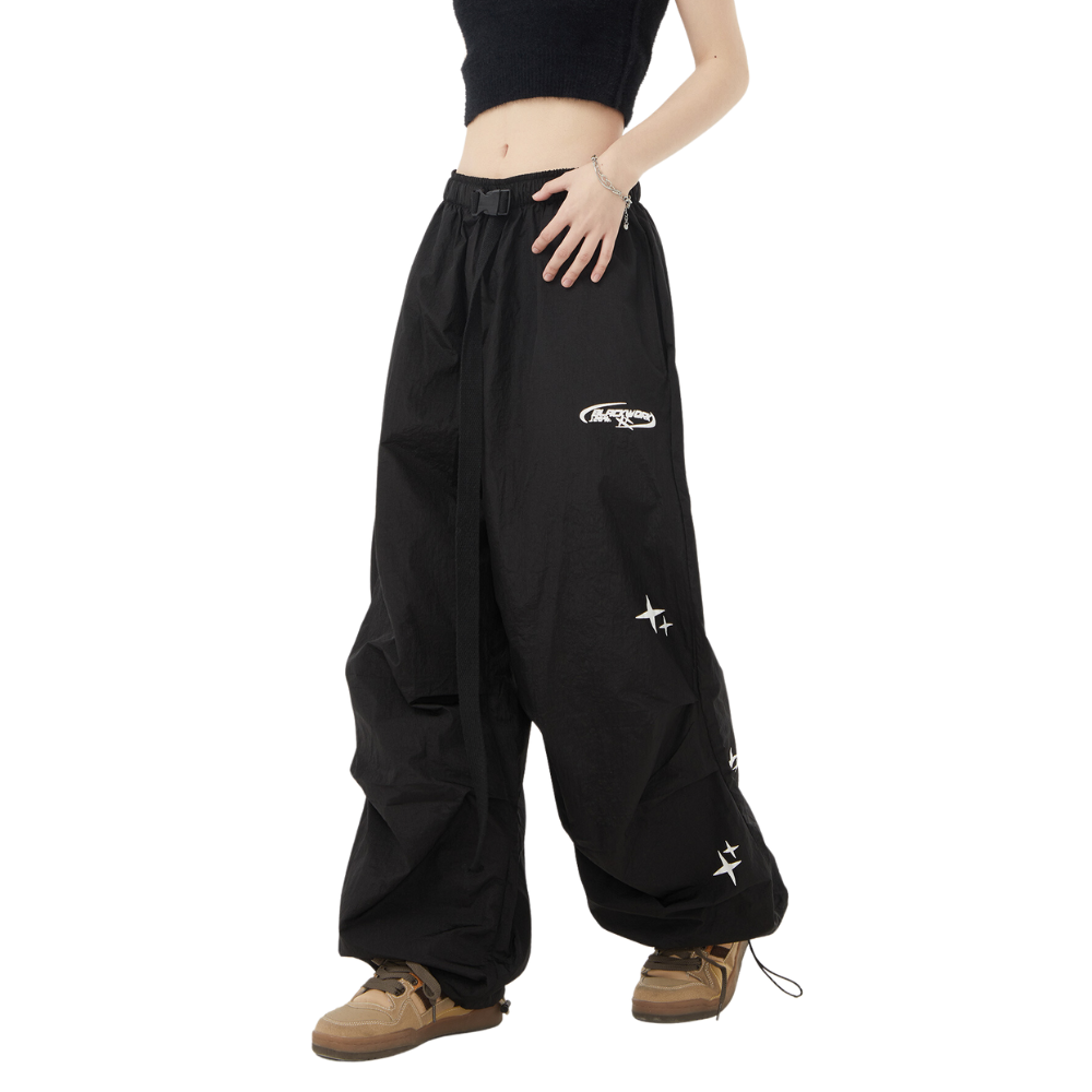 Trendy Solid Color Baggy Sweatpants