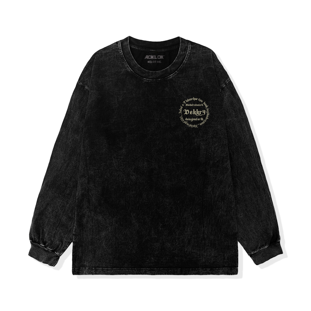 Letter Skull Hand Graphic Washed Sweatshirt