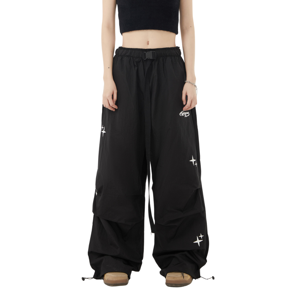 Trendy Solid Color Baggy Sweatpants