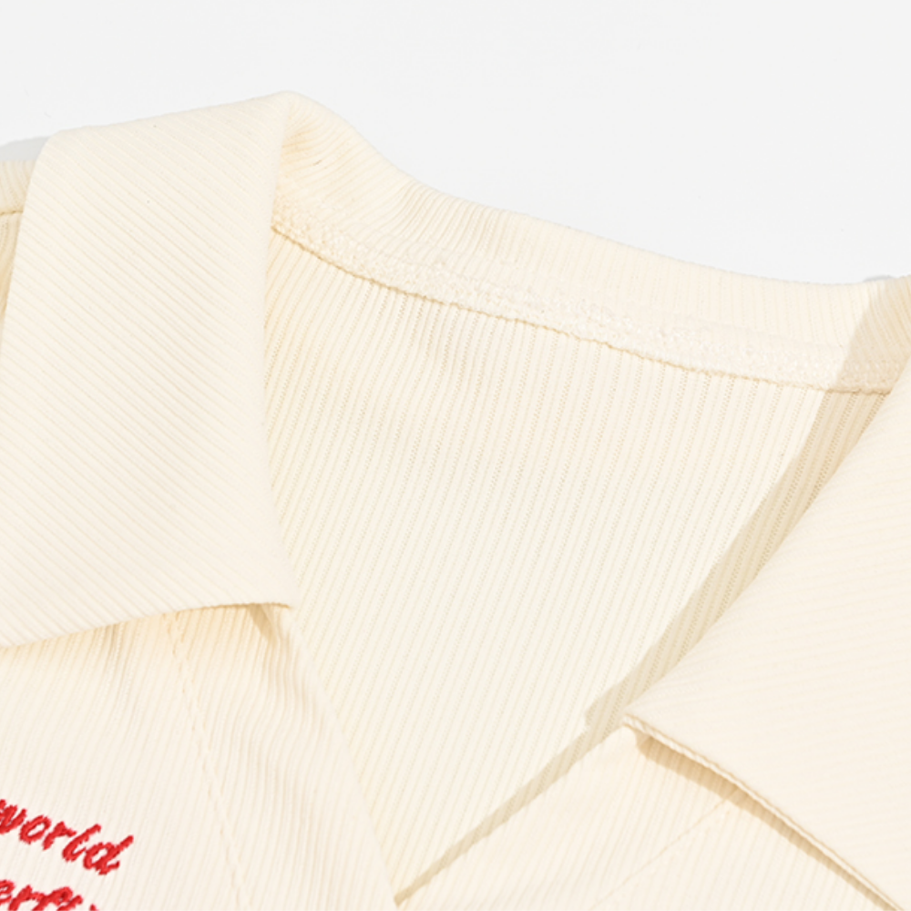 Women's Butterfly Embroidery Cropped Tee