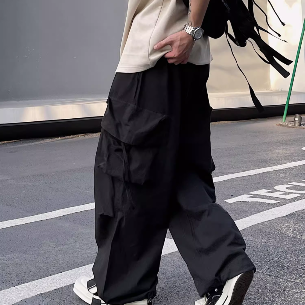 Hip Hop Loose Drawstring Cargo Pants