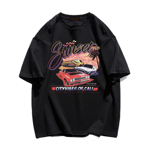 Hip Hop Sports Car Cotton T-shirt