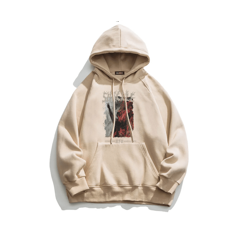 Street Letter Printed Hoodies