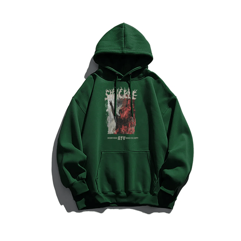 Street Letter Printed Hoodies