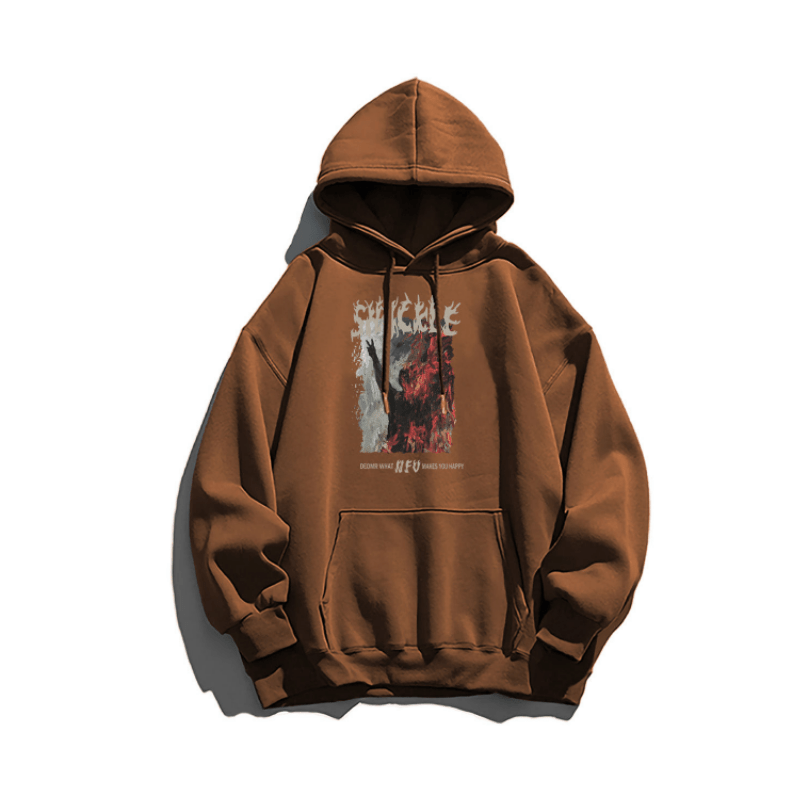 Street Letter Printed Hoodies