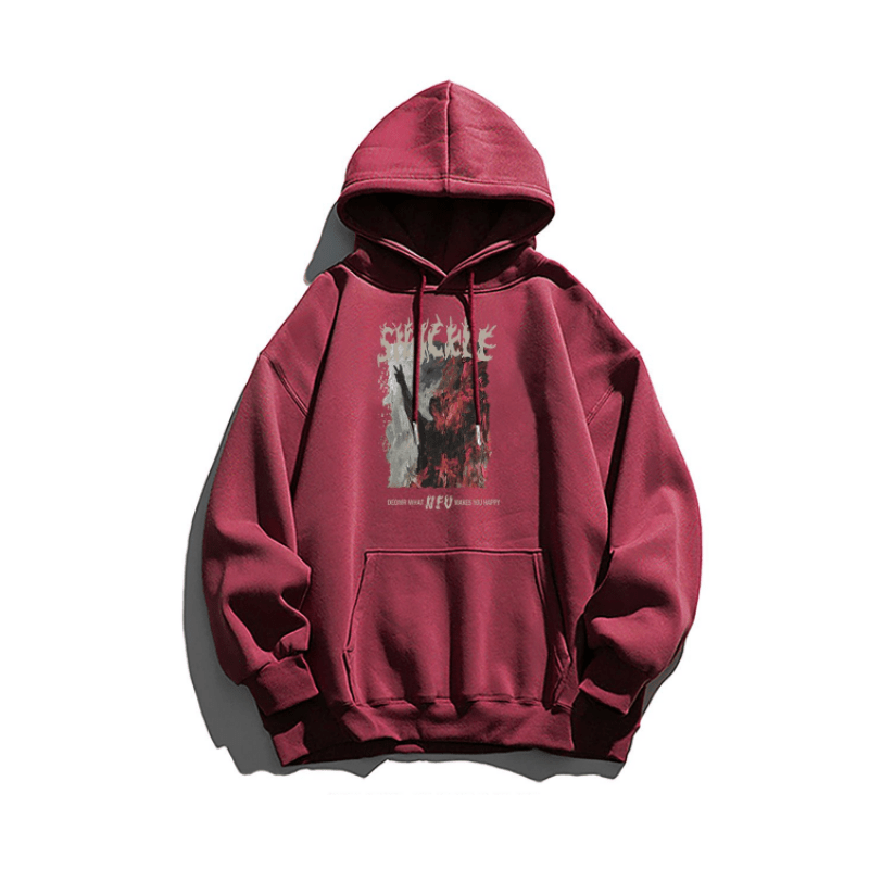 Street Letter Printed Hoodies