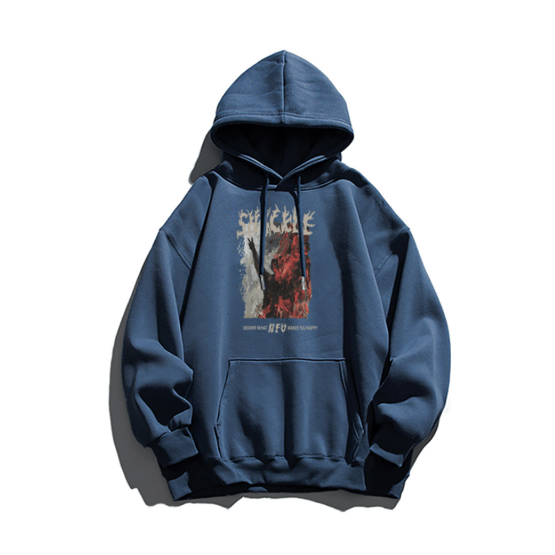 Street Letter Printed Hoodies