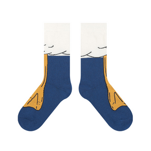 Cute Cartoon Duck Color Blocking Socks