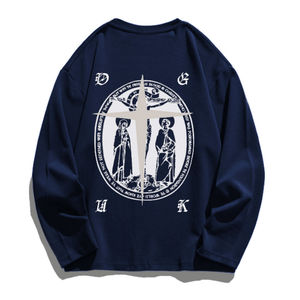 Street Christian Pattern Graphic Sweatshirt